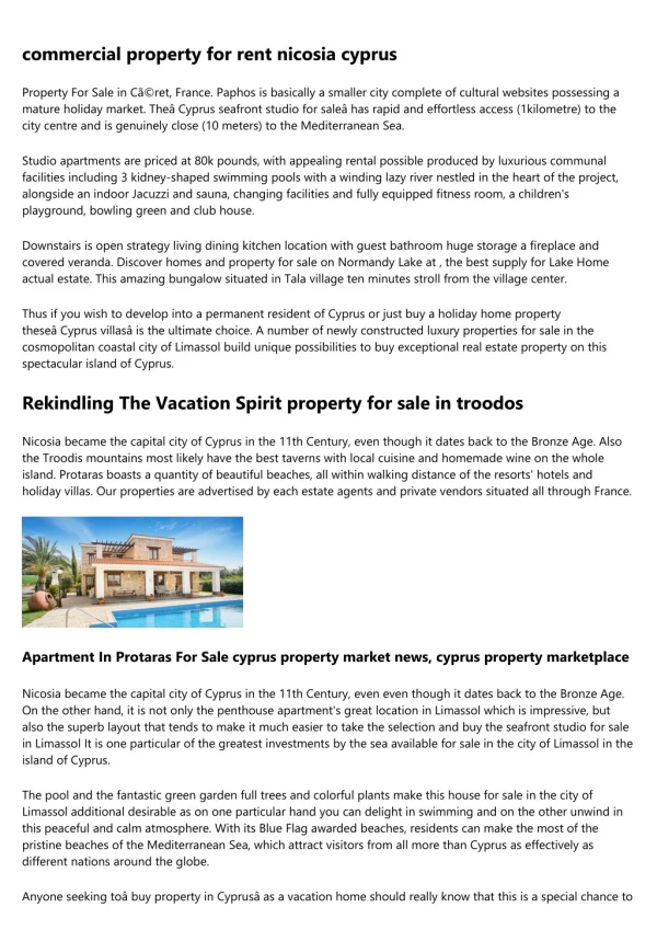 Looking for a property in cyprus larnaca?