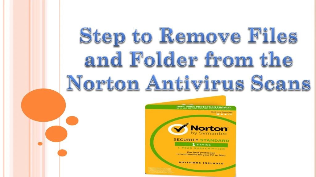 step to remove files and folder from the norton