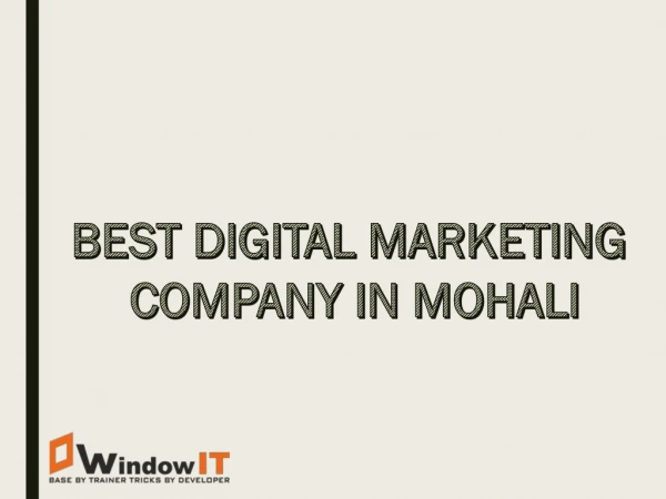 Digital Marketing Company in Mohali