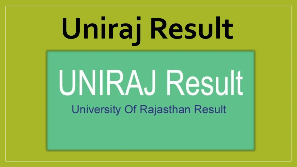 uniraj result