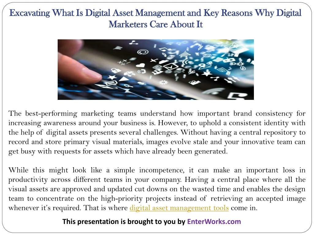 excavating what is digital asset management