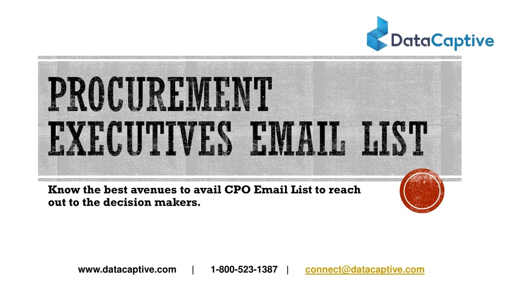 procurement executives email list