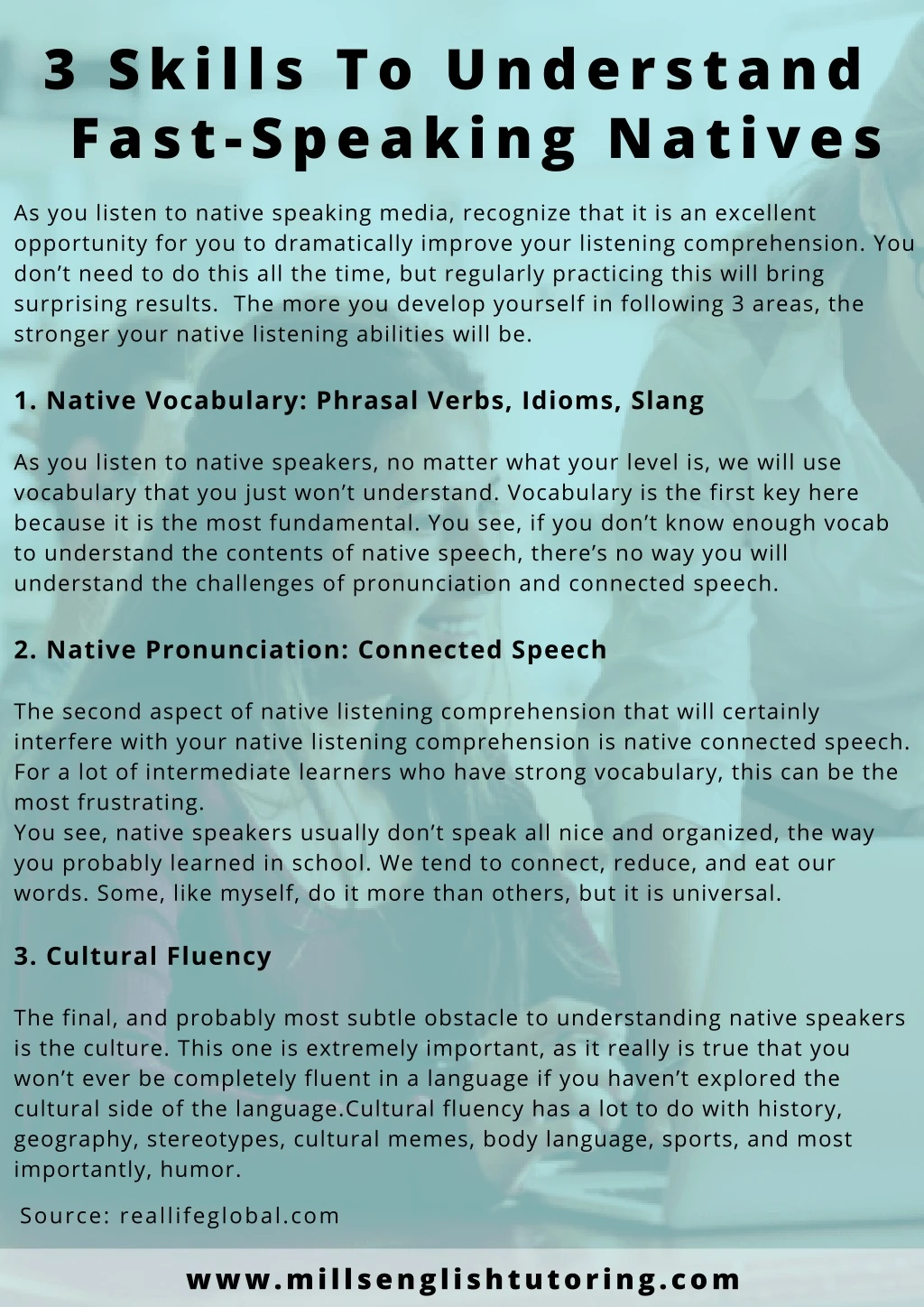 3 skills to understand fast speaking natives