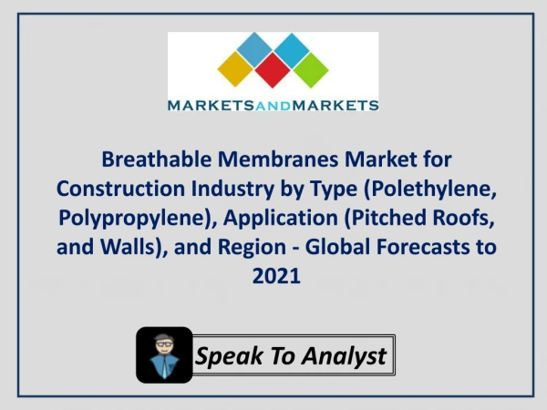 Breathable Membranes Market for Construction Industry - Forecasts 2021
