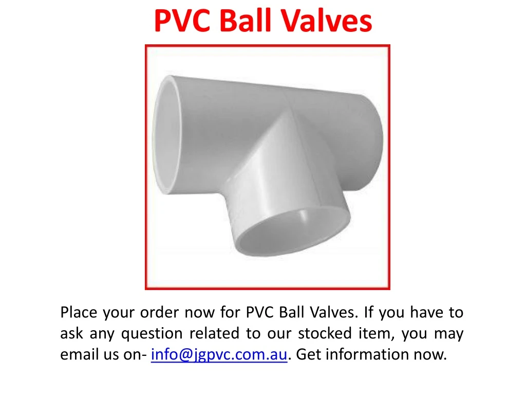 pvc ball valves