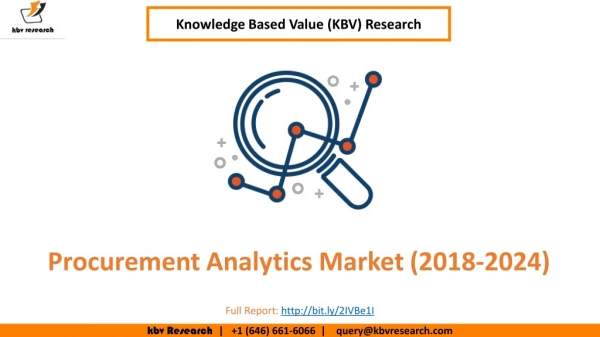 Procurement Analytics Market to reach a market size of $4.6 billion by 2024- KBV Research