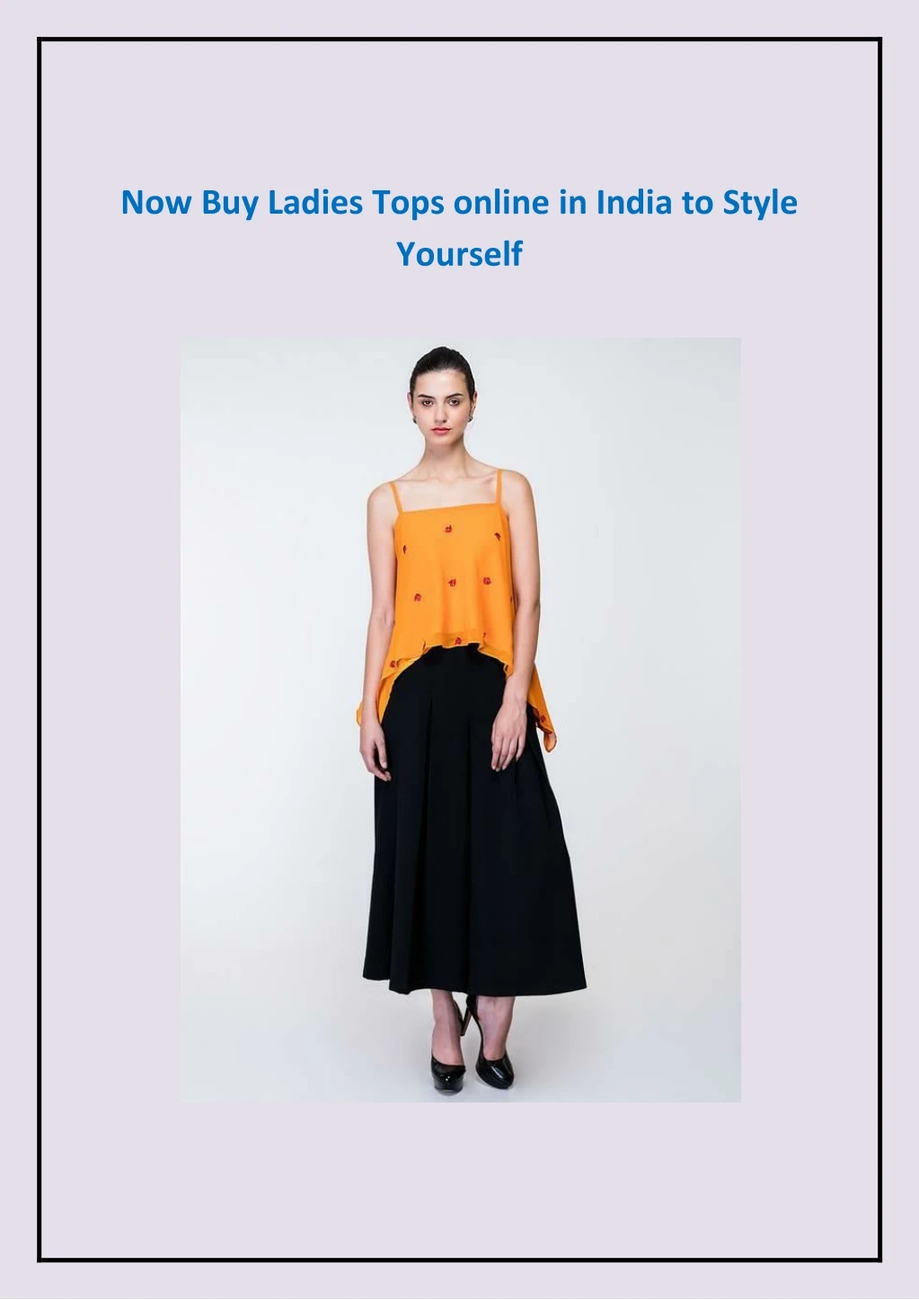 now buy ladies tops online in india to style