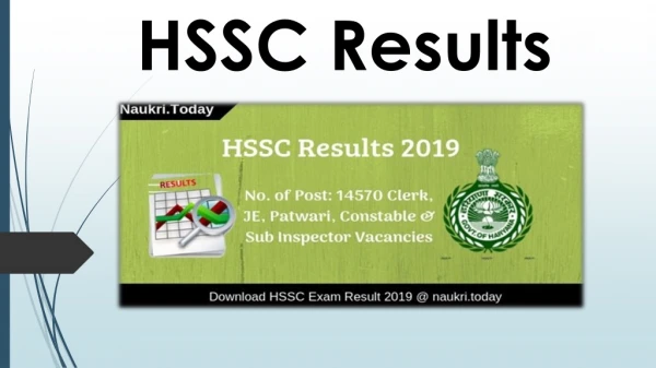 HSSC Results 2019 Exam Wise Cut off HSSC Results ?? ????? ????