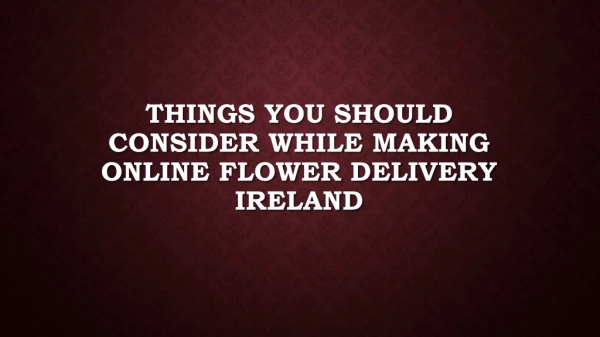 Online Flower Delivery Churchtown, Ireland