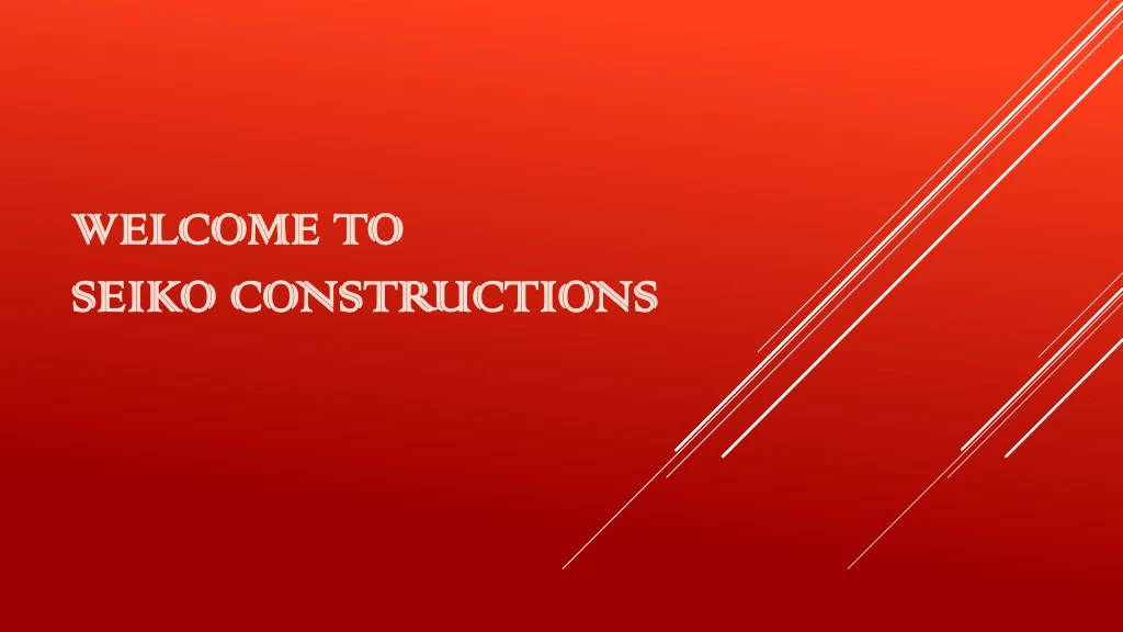 welcome to seiko constructions