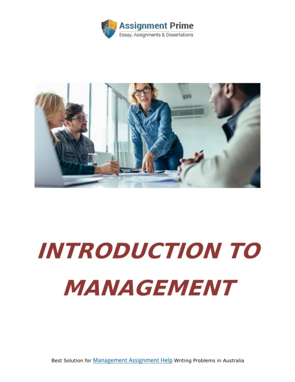 Sample Report on Introduction to Management | Assignment Prime