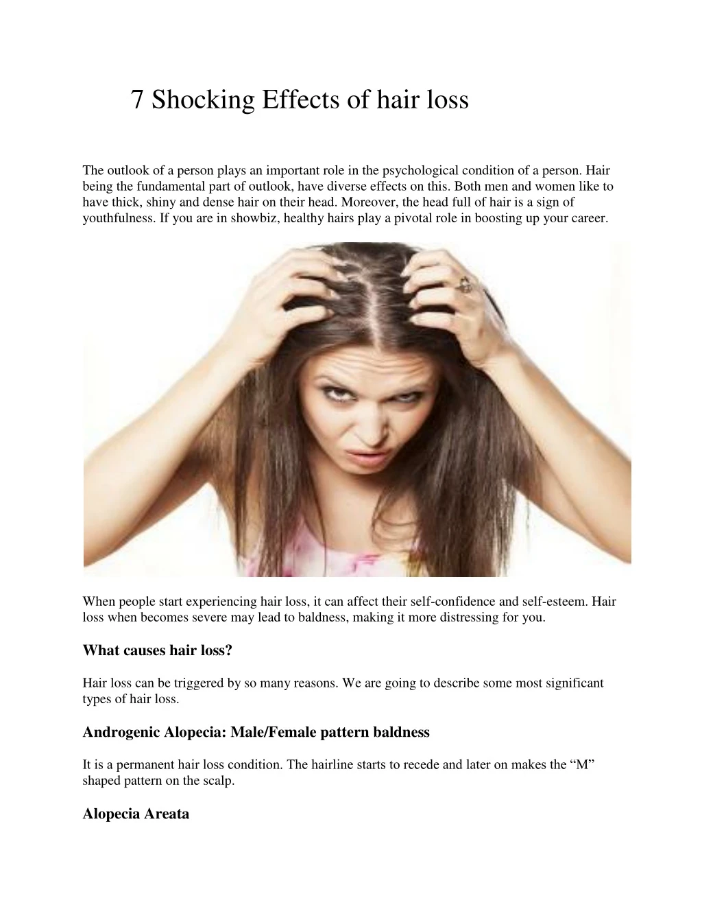 7 shocking effects of hair loss
