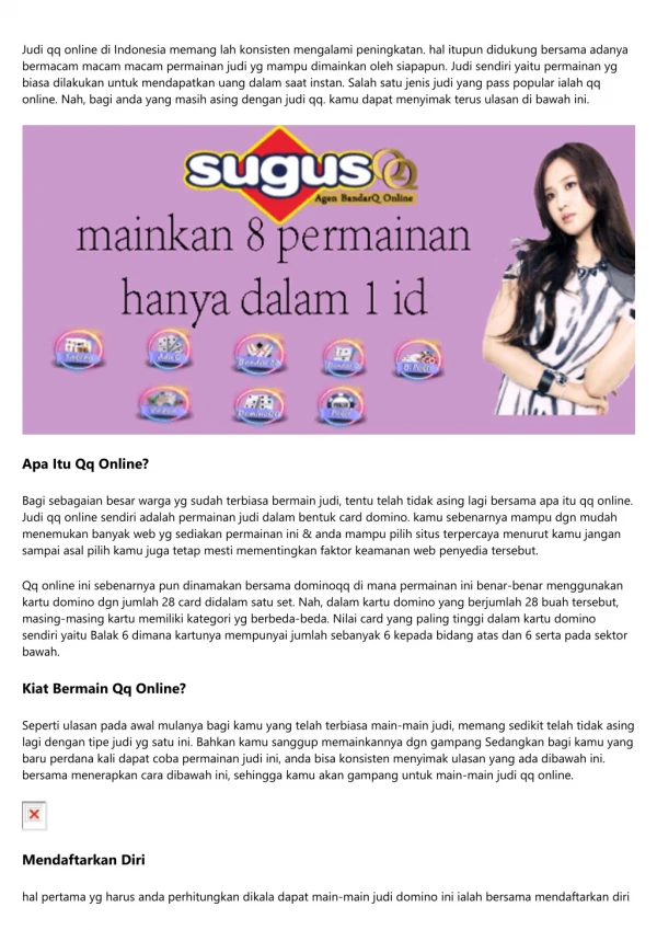 Apa Pandangan Alamat Judi Qq Online Itu?