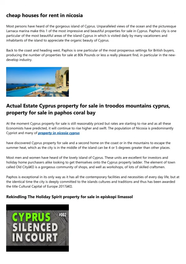 Homes and cyprus property larnaca