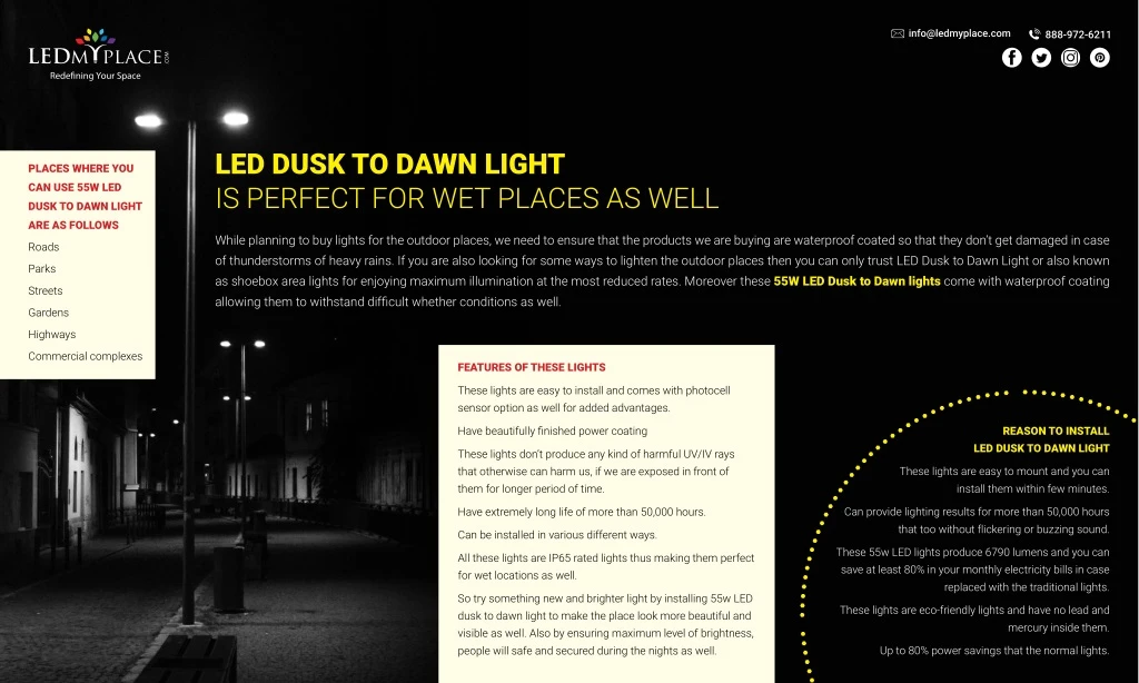 led dusk to dawn light is perfect for wet places
