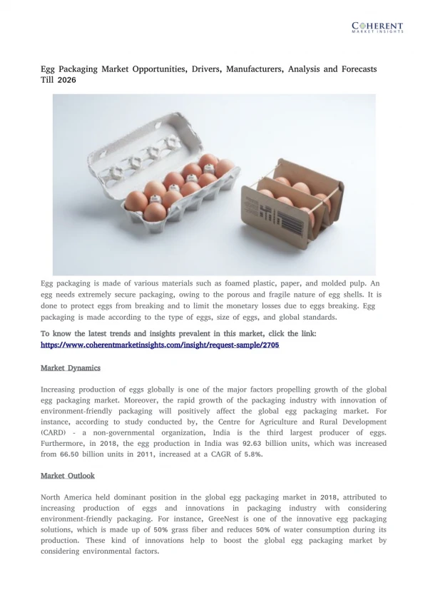 Egg packaging market