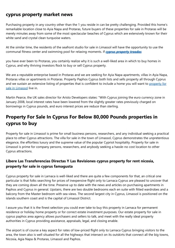 cyprus property limassol - Cyprus Property Services