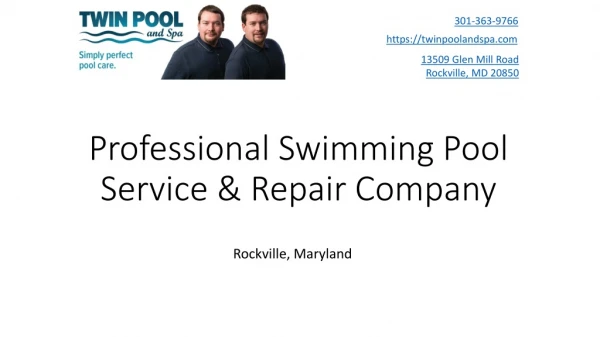 Twin Pool And Spa: Swimming Pool Services in Rockville, Maryland