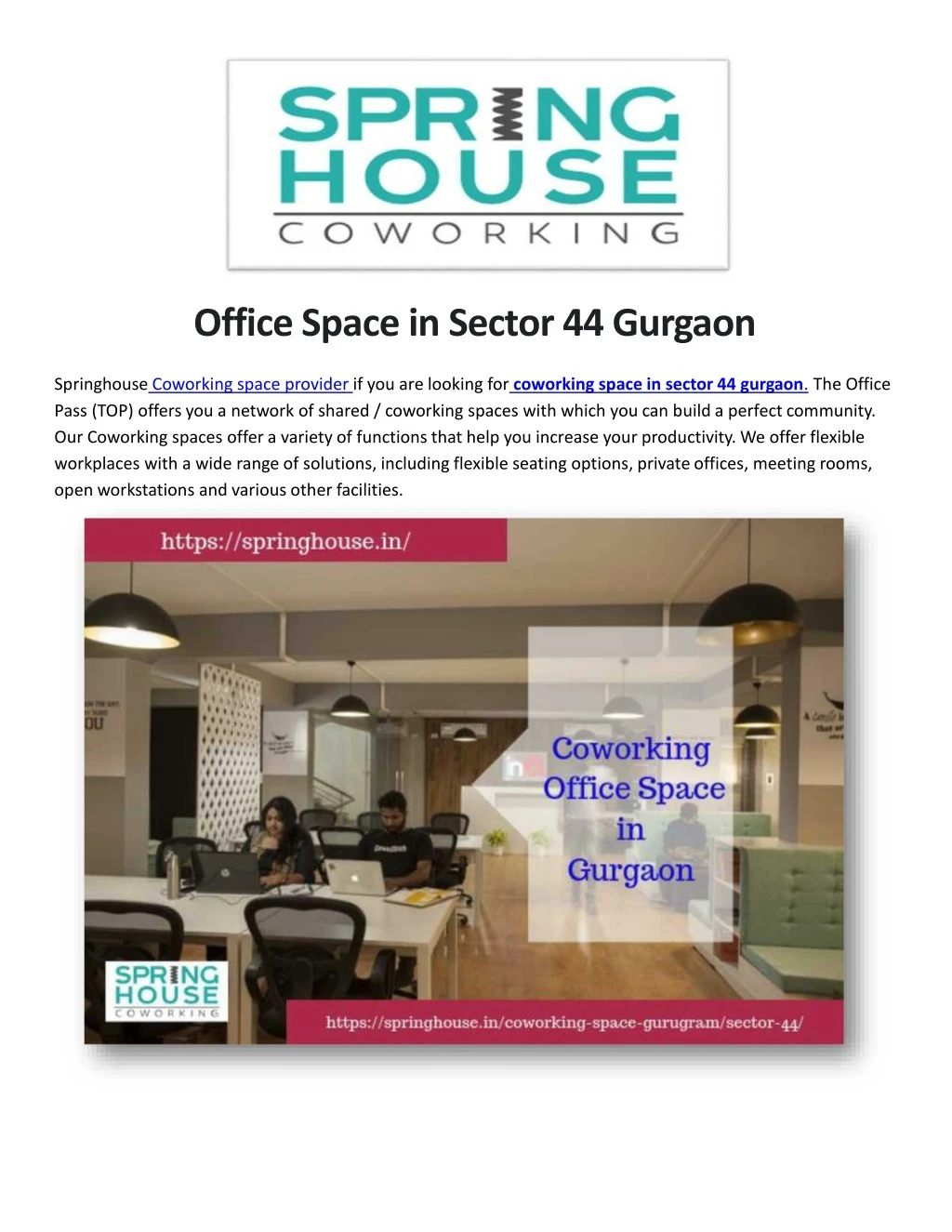 office space in sector 44 gurgaon springhouse