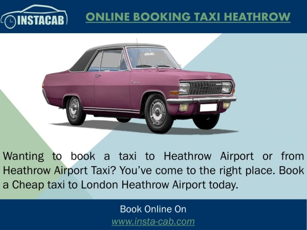 Online Booking Taxi Heathrow