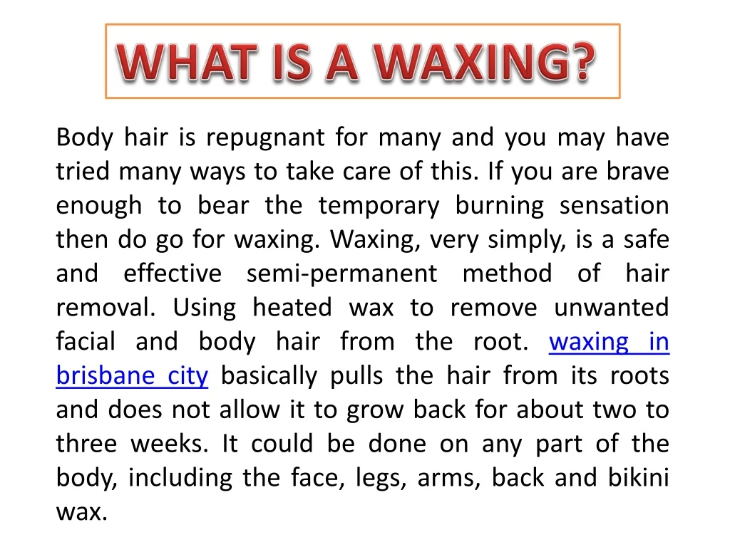 what is a waxing