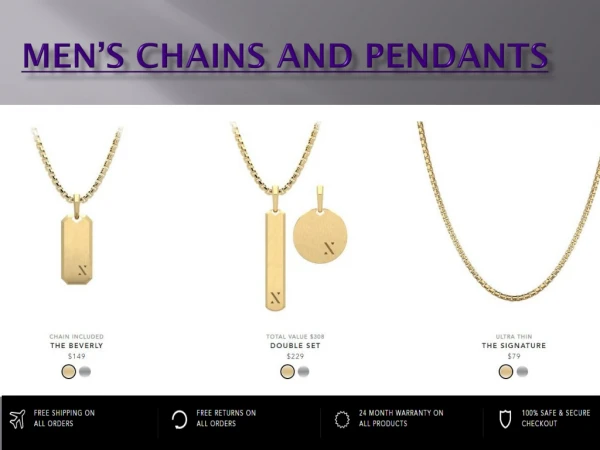 Real Gold Chains with Pendants