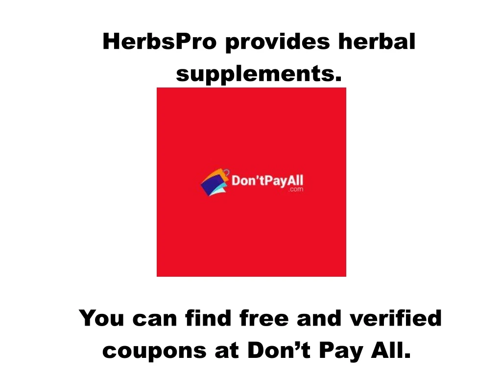 herbspro provides herbal supplements