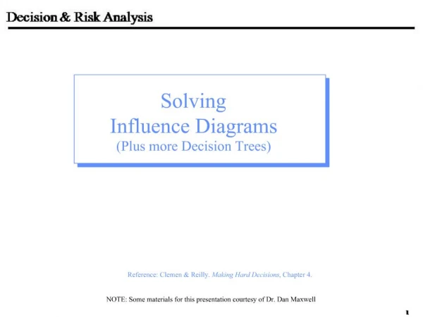 Solving Influence Diagrams Plus more Decision Trees