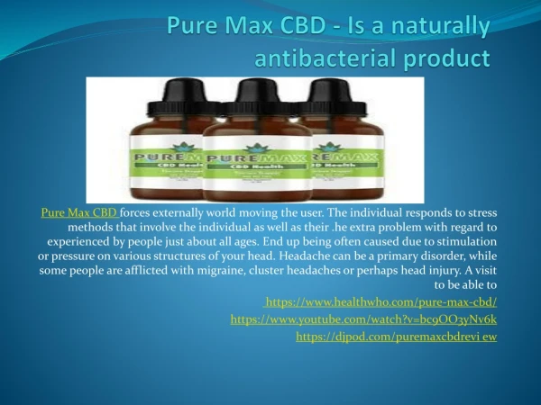 Pure Max CBD - Improves Sleep Quality And Duration