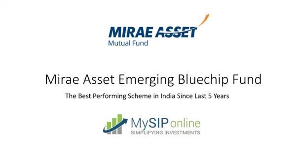 Start Your SIP With Mirae Asset Emerging Bluechip Fund