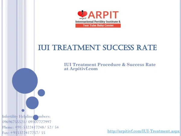 IUI Treatment Success Rate- Arpitivf