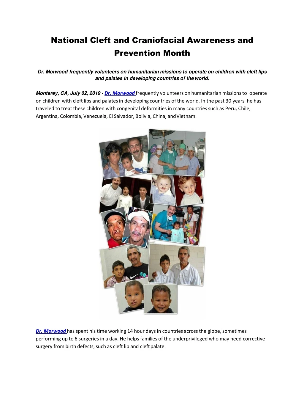 national cleft and craniofacial awareness
