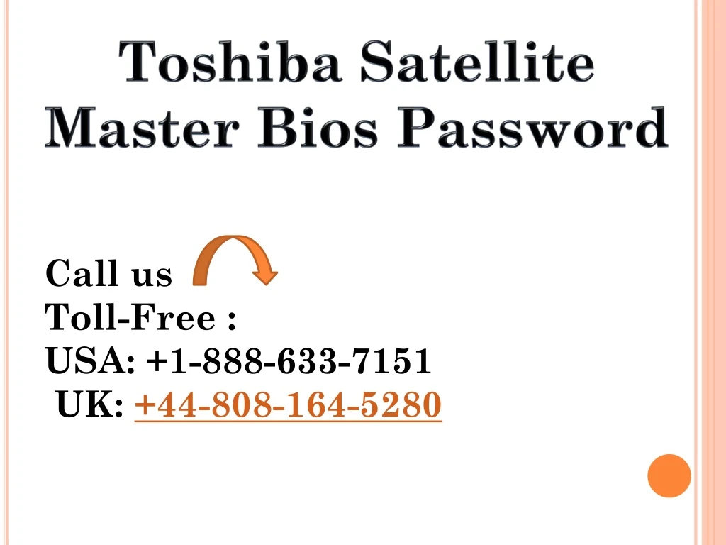 toshiba satellite master bios password