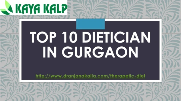 Top 10 Dietician in Gurgaon-Dr Anjana Kalia