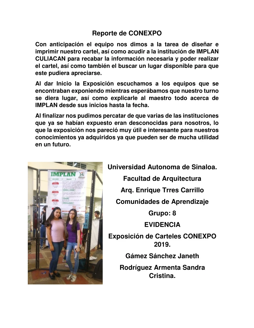 reporte de conexpo