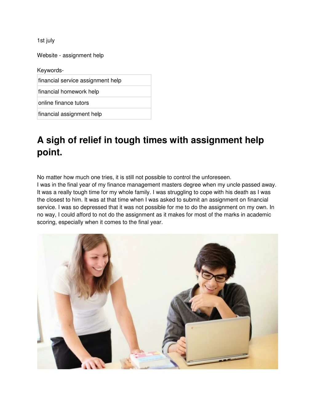 1st july website assignment help keywords