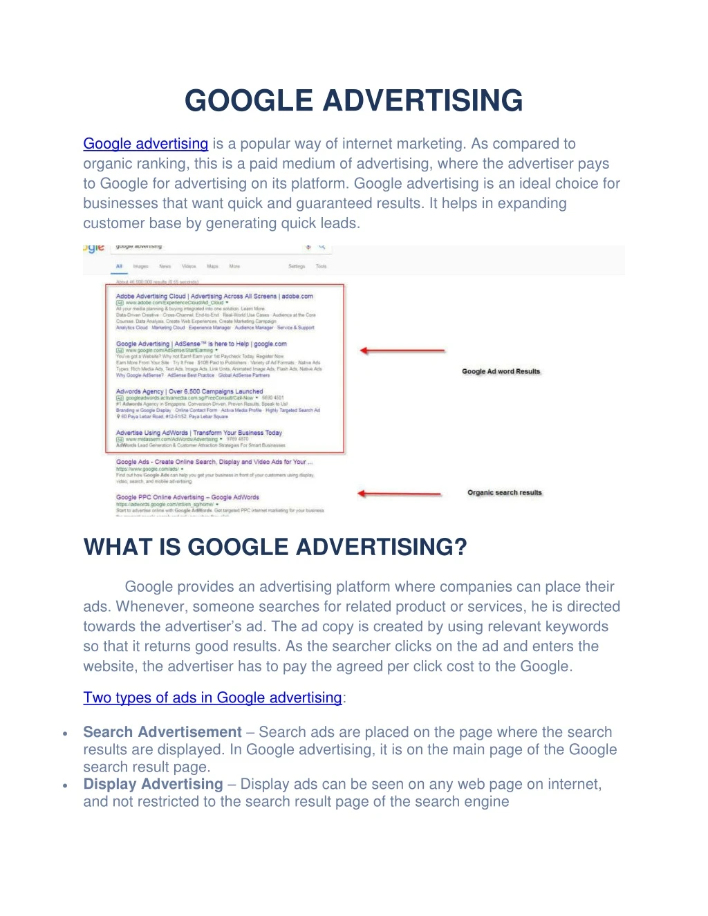 google advertising