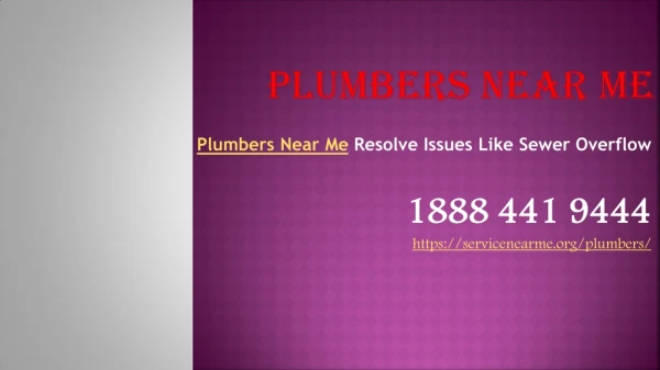 Plumbers Near Me Resolve Issues Like Sewer Overflow