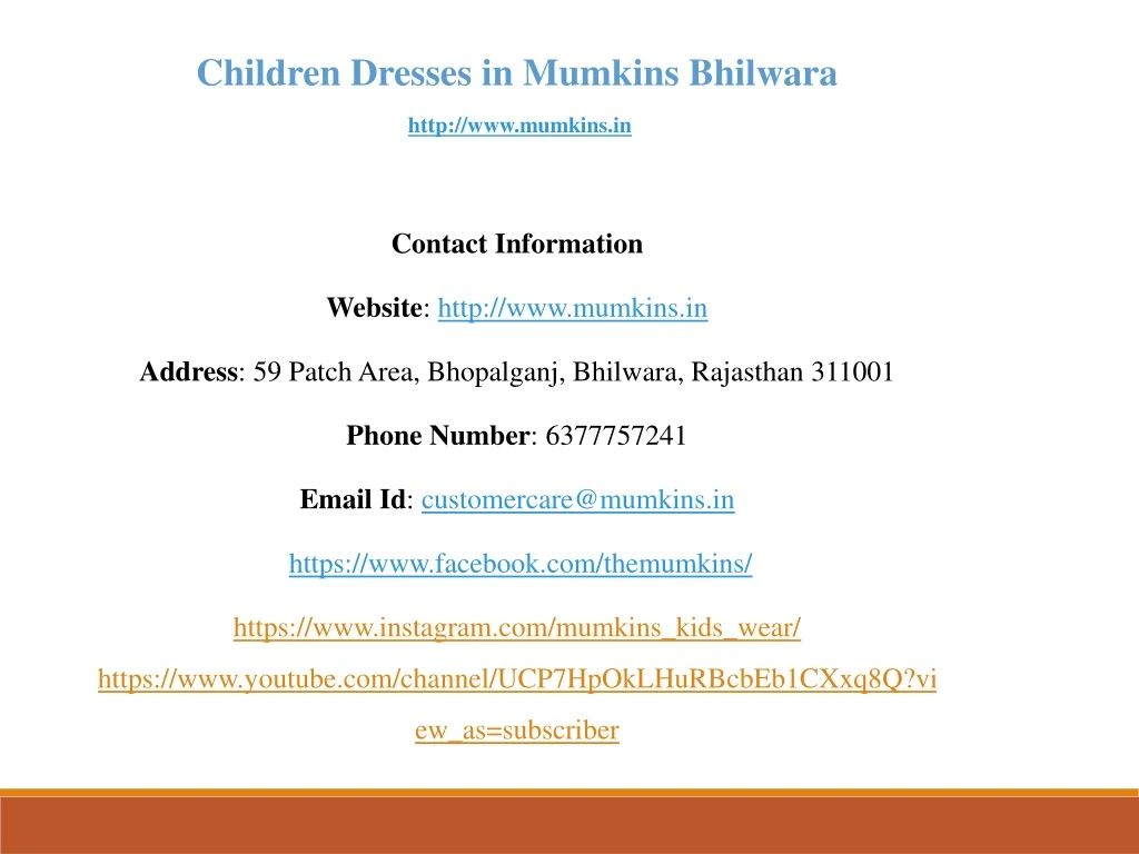 children dresses in mumkins bhilwara http