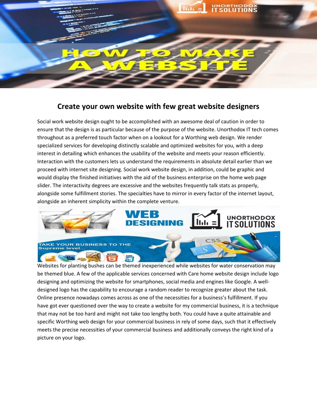 create your own website with few great website