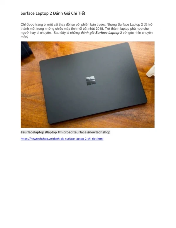 Surface Laptop 2 Đánh Giá Chi Tiết Như Thế Nào?