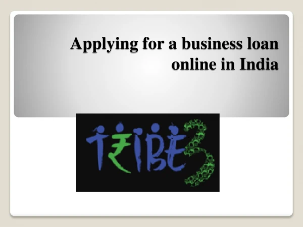 Applying for a business loan online in India