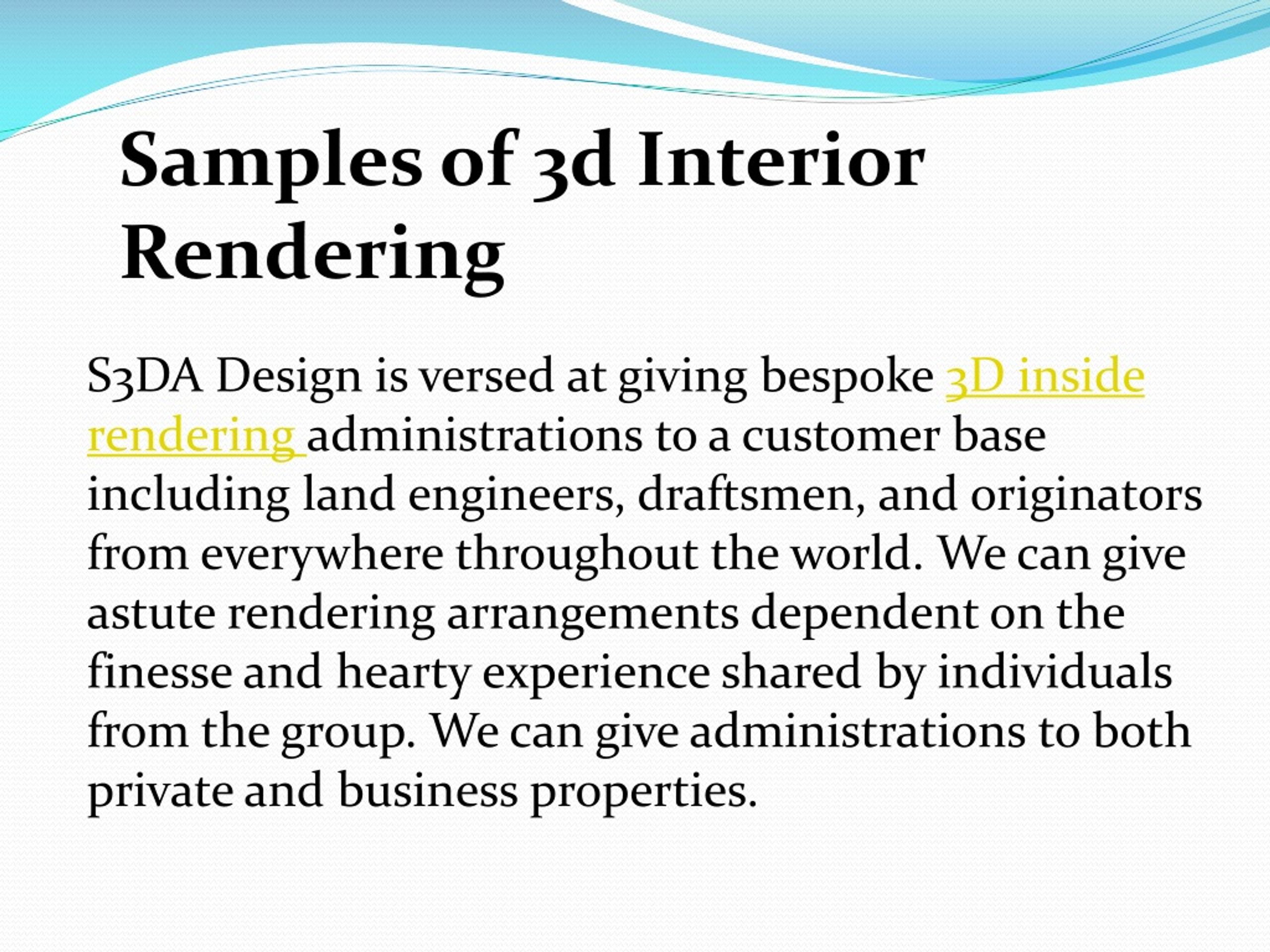 PPT - Samples of 3d Interior Rendering PowerPoint Presentation, free ...