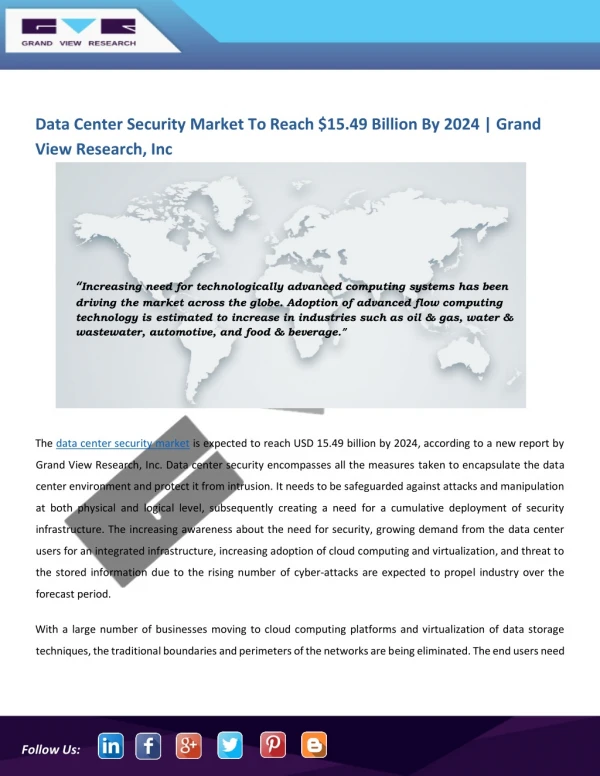 Data Center Security Market Is Expected to Grow Swiftly By 2024