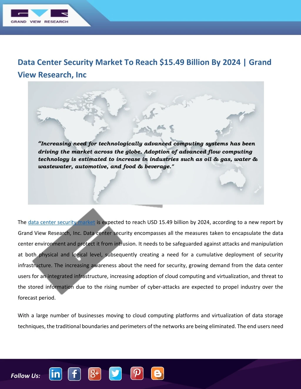 data center security market to reach