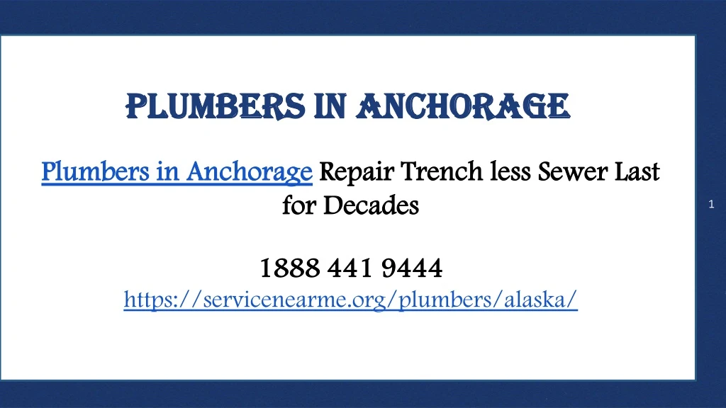 plumbers in anchorage