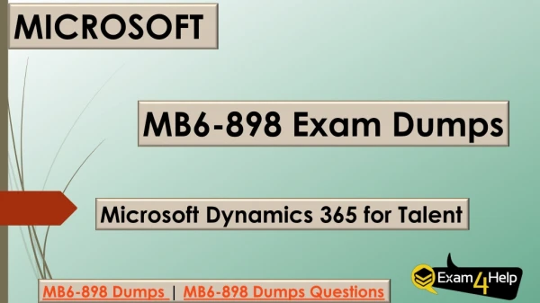 2019 MB6-898 Exam Questions, MB6-898 Study Materials - Exam4Help