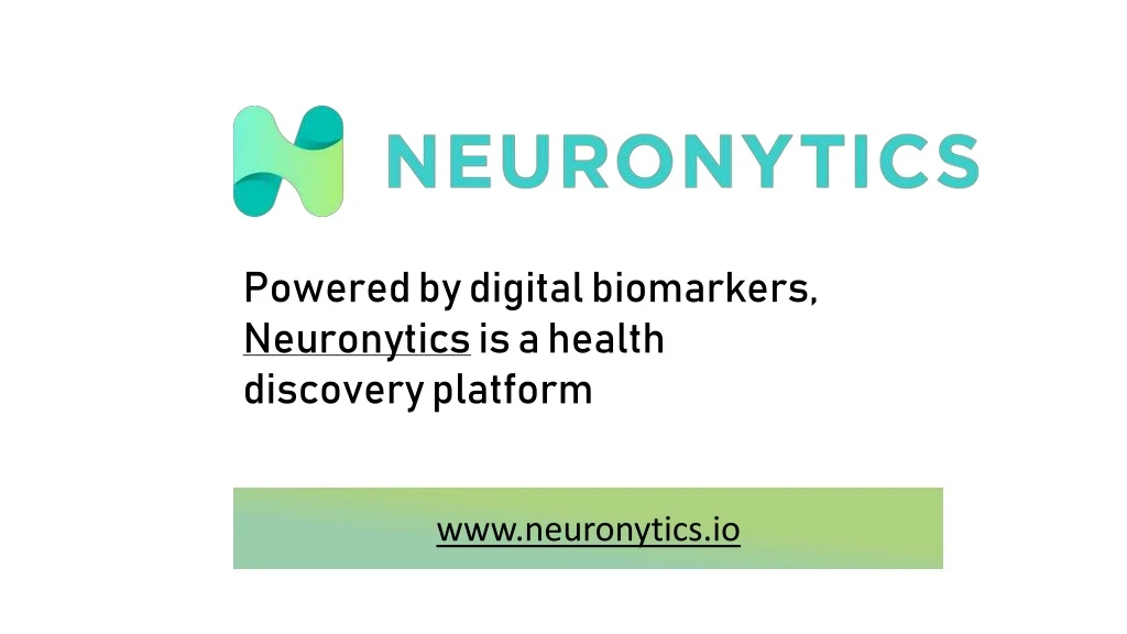 powered by digital biomarkers neuronyticsis