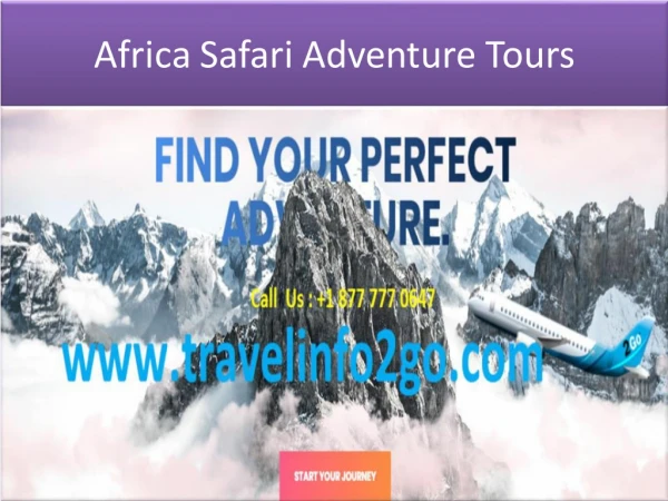 African safari package holidays