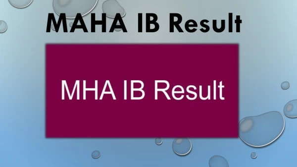MHA IB Result 2019 - Get IB Security Assistant Tier I Exam Cut Off Marks